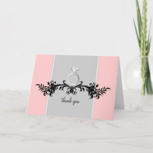 Verlovingsfeest Dankkaartjes {Roze} Bedankkaart