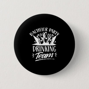 Verlovingsfeest Drank Team Bruid Bruidegom Ronde Button 5,7 Cm