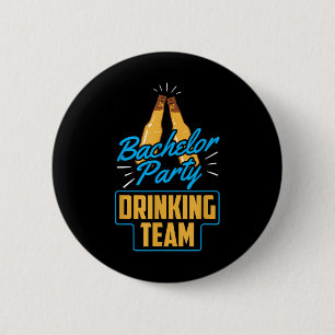 Verlovingsfeest Drank Team Bruidegom Bruid  Ronde Button 5,7 Cm