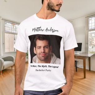 Verlovingsfeest foto man mythe legende naam lol t-shirt