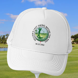 Verlovingsfeest Golfer Naam Laatste Swing Golf  Trucker Pet