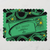 Verlovingsfeest (groene versie) kaart (Voorkant / Achterkant)