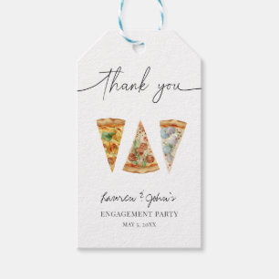 Verlovingsfeest Liefde en Pizza Cadeaulabel