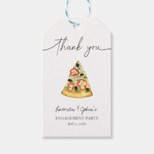 Verlovingsfeest Liefde en Pizza Cadeaulabel