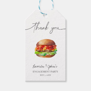 Verlovingsfeest Love and Burgers Cadeaulabel