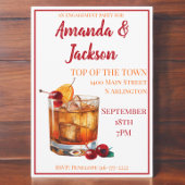 Verlovingsfeest Oude Mode Cocktail Uitnodiging