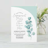 Verlovingsfeest Paren Douchen Eucalyptus Bladeren Kaart (Staand voorkant)