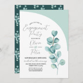 Verlovingsfeest Paren Douchen Eucalyptus Bladeren Kaart (Voorkant / Achterkant)