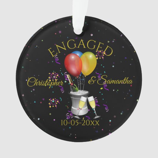 Verlovingsfeest Persoonlijk Ornament (voorkant)