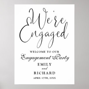Verlovingsfeest Uitnodiging Bord Poster