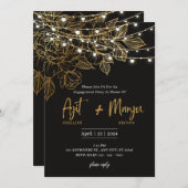 Verlovingsfeest uitnodigingen platte kaart (Voorkant / Achterkant)