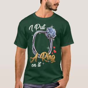 Verlovingsfeest van het koppel verloofde vrouw  t-shirt