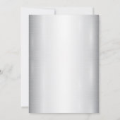 Verlovingsfeest Waterverf White Flowers Silver Kaart (Achterkant)