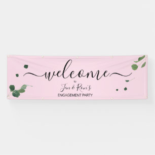 Verlovingsfeest Welkom Teken Eucalyptus Wedding Spandoek