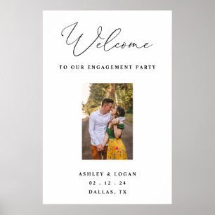 Verlovingsfeest Welkomstbord Met Foto Poster