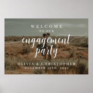Verlovingsfeest Welkomstposter Met Foto Poster