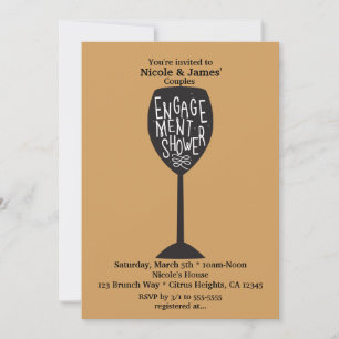 VERLOVINGSFEest Wijn Glas ELKE KLEUR Uitnodigingen