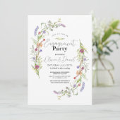 Verlovingsfeest Wildflowers Floral Ditsy Kaart (Staand voorkant)