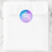 Verlovingshartvleugels Bedankt Zakelijk Huwelijk Ronde Sticker (Tas)