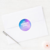 Verlovingshartvleugels Bedankt Zakelijk Huwelijk Ronde Sticker (Envelop)