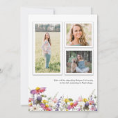 Verlovingskaart met wilde bloemen foto kaart (Achterkant)