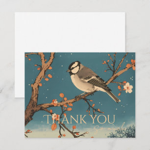 Verlovingskaart Moonlit Bird on Blossom Bra Bedankkaart