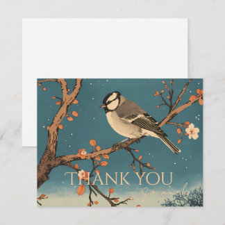 Verlovingskaart Moonlit Bird on Blossom Bra Bedankkaart