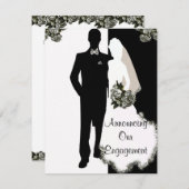 Verlovingskaarten aankondigen aankondiging (Voorkant / Achterkant)