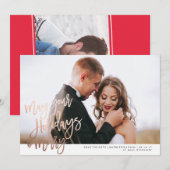 Verlovingskerstkaart, Kerst save the date (Voorkant / Achterkant)