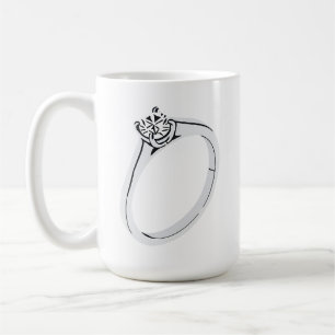 Verlovingsring en datum koffiemok