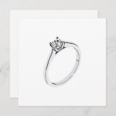 Verlovingsring met diamant kaart (Voorkant / Achterkant)