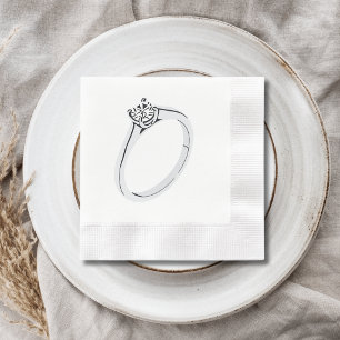 Verlovingsring met diamant servet