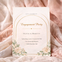 Verlovingsuitnodiging in Blush Boogstijl