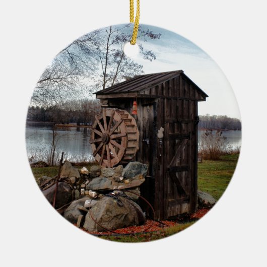 Vermaak over het oude huis keramisch ornament (Voorkant)