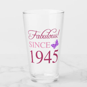 Vermakelijk sinds 1945 80ste verjaardag glas