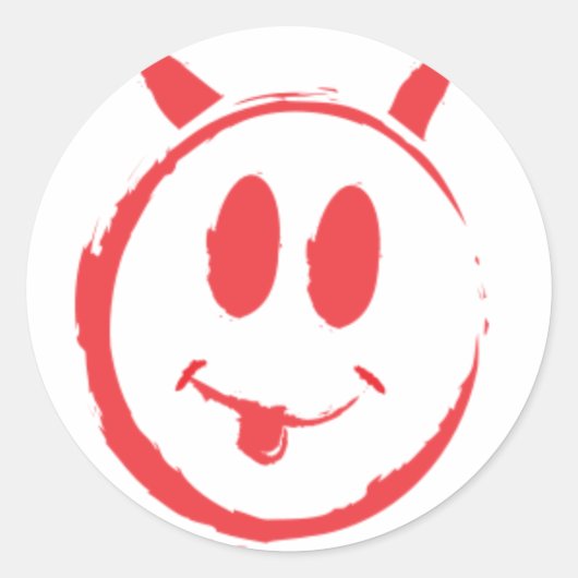 Vermeende moordenaar_symbool ronde sticker (Voorkant)