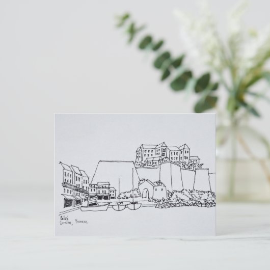 Vermeende stad Calvi | Corsica, Frankrijk Briefkaart (Staand voorkant)