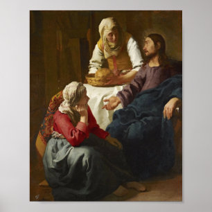 Vermeer - Christ In The House of Martha And Mary Poster