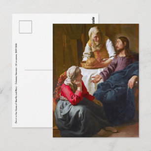 Vermeer - Christus in het Huis van Martha en Mary Briefkaart