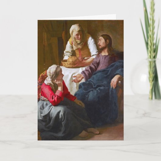 Vermeer - Christus in het Huis van Martha en Mary Kaart (Voorkant)