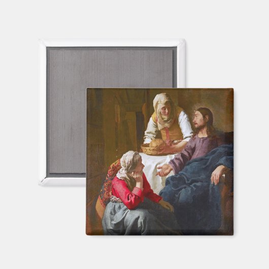 Vermeer - Christus in het Huis van Martha en Mary Magneet (Voorkant / Achterkant)