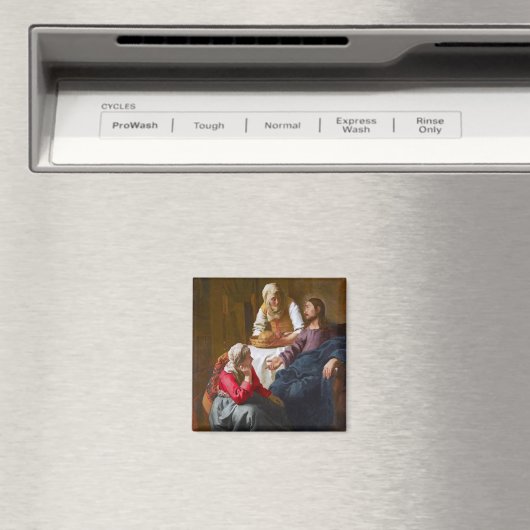 Vermeer - Christus in het Huis van Martha en Mary Magneet (Insitu (Vaatwasser))