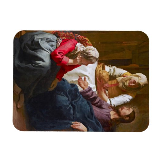 Vermeer - Christus in het Huis van Martha en Mary Magneet (Horizontaal)