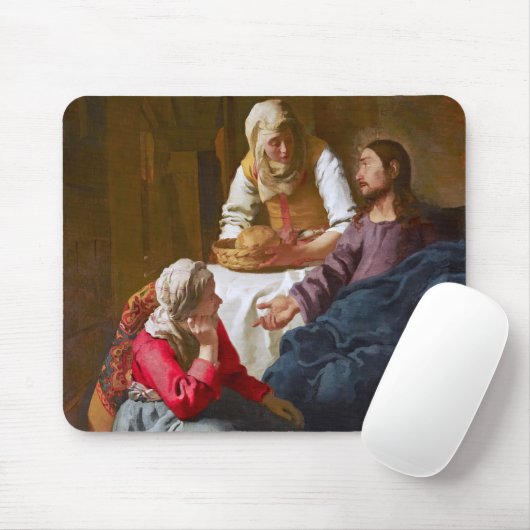 Vermeer - Christus in het Huis van Martha en Mary Muismat (Met muis)