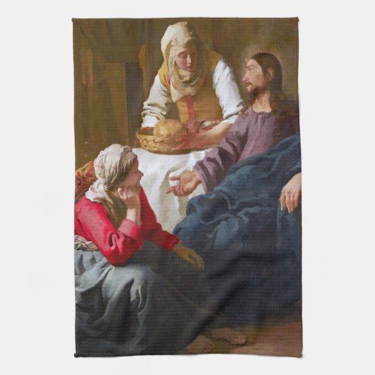 Vermeer - Christus in het Huis van Martha en Mary Theedoek (Verticaal)