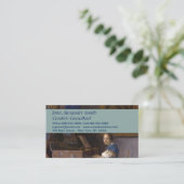 Vermeer - Dame zittend bij een Virginal Fine Art Visitekaartje (Staand voorkant)