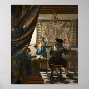 Vermeer - de kunst van het schilderen 1668 poster
