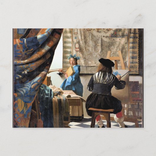 Vermeer - De kunst van het schilderen Briefkaart (Voorkant)