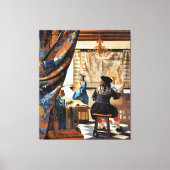 Vermeer - De Kunst van het Schilderen Canvas Afdruk (Voorkant)