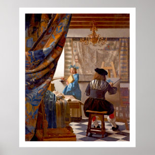 Vermeer - De kunst van het schilderen - kunst Poster